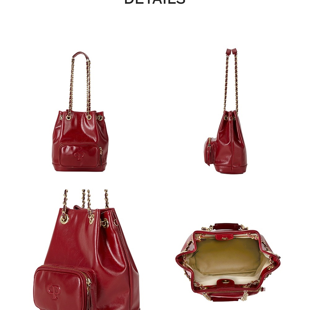 Red Backpack with Sleek Design and Spacious Interior